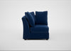 Tailor Curved Right Hand Facing Corner Unit Cotton Velvet Midnight / Black