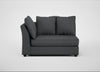 Tailor Large Curved Left Hand Facing Corner Unit Melton Wool Granite / Black