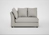 Tailor Large Curved Left Hand Facing Corner Unit Melton Wool Limestone / Black