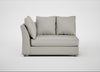 Tailor Large Curved Left Hand Facing Corner Unit Melton Wool Limestone / Natural
