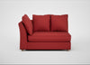 Tailor Large Curved Left Hand Facing Corner Unit Melton Wool Red Oxide / Natural