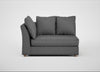 Tailor Large Curved Left Hand Facing Corner Unit Melton Wool Shale / Natural