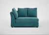 Tailor Large Curved Left Hand Facing Corner Unit Smart Luxe Velvet Airforce Blue / Black