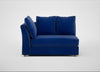 Tailor Large Curved Left Hand Facing Corner Unit Smart Luxe Velvet Azure / Natural