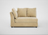 Tailor Large Curved Left Hand Facing Corner Unit Smart Luxe Velvet Biscuit / Black