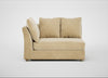 Tailor Large Curved Left Hand Facing Corner Unit Smart Luxe Velvet Biscuit / Natural