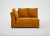 Tailor Large Curved Left Hand Facing Corner Unit Smart Luxe Velvet Cognac / Black