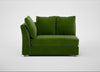 Tailor Large Curved Left Hand Facing Corner Unit Smart Luxe Velvet Grass / Natural