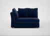 Tailor Large Curved Left Hand Facing Corner Unit Smart Luxe Velvet Midnight / Natural