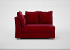 Tailor Large Curved Left Hand Facing Corner Unit Smart Luxe Velvet Mulberry / Natural