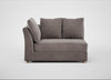 Tailor Large Curved Left Hand Facing Corner Unit Smart Luxe Velvet Mushroom / Natural