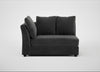 Tailor Large Curved Left Hand Facing Corner Unit Smart Luxe Velvet Nickel / Black