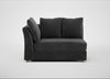 Tailor Large Curved Left Hand Facing Corner Unit Smart Luxe Velvet Nickel / Natural