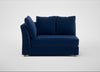 Tailor Large Curved Left Hand Facing Corner Unit Cotton Velvet Midnight / Natural