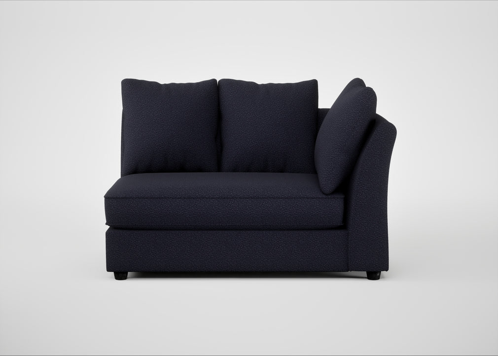 Tailor Large Curved Right Hand Facing Corner Unit Boucle Indigo / Black