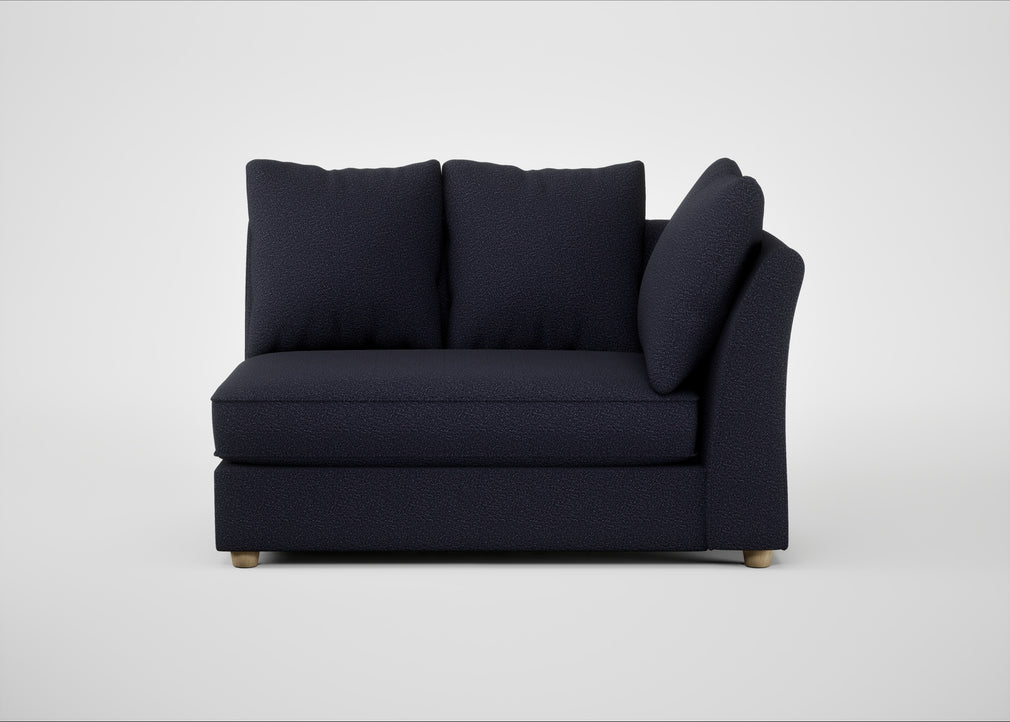Tailor Large Curved Right Hand Facing Corner Unit Boucle Indigo / Natural