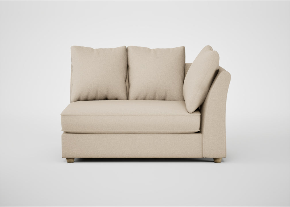 Tailor Large Curved Right Hand Facing Corner Unit Brushed Cotton Oat / Natural