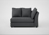 Tailor Large Curved Right Hand Facing Corner Unit Melton Wool Granite / Black