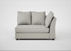 Tailor Large Curved Right Hand Facing Corner Unit Melton Wool Limestone / Black
