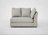 Tailor Large Curved Right Hand Facing Corner Unit Melton Wool Limestone / Natural