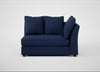 Tailor Large Curved Right Hand Facing Corner Unit Melton Wool New Navy / Black