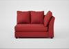 Tailor Large Curved Right Hand Facing Corner Unit Melton Wool Red Oxide / Black