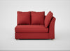 Tailor Large Curved Right Hand Facing Corner Unit Melton Wool Red Oxide / Natural