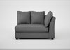 Tailor Large Curved Right Hand Facing Corner Unit Melton Wool Shale / Black