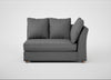 Tailor Large Curved Right Hand Facing Corner Unit Melton Wool Shale / Natural