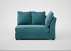 Tailor Large Curved Right Hand Facing Corner Unit Smart Luxe Velvet Airforce Blue / Black