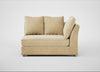 Tailor Large Curved Right Hand Facing Corner Unit Smart Luxe Velvet Biscuit / Natural