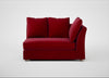 Tailor Large Curved Right Hand Facing Corner Unit Smart Luxe Velvet Mulberry / Natural