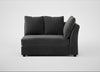 Tailor Large Curved Right Hand Facing Corner Unit Smart Luxe Velvet Nickel / Black
