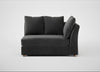 Tailor Large Curved Right Hand Facing Corner Unit Smart Luxe Velvet Nickel / Natural
