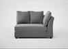 Tailor Large Curved Right Hand Facing Corner Unit Smart Velvet Mercury / Black