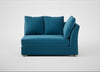 Tailor Large Curved Right Hand Facing Corner Unit Smart Velvet Ocean Blue / Natural