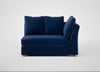 Tailor Large Curved Right Hand Facing Corner Unit Cotton Velvet Midnight / Natural