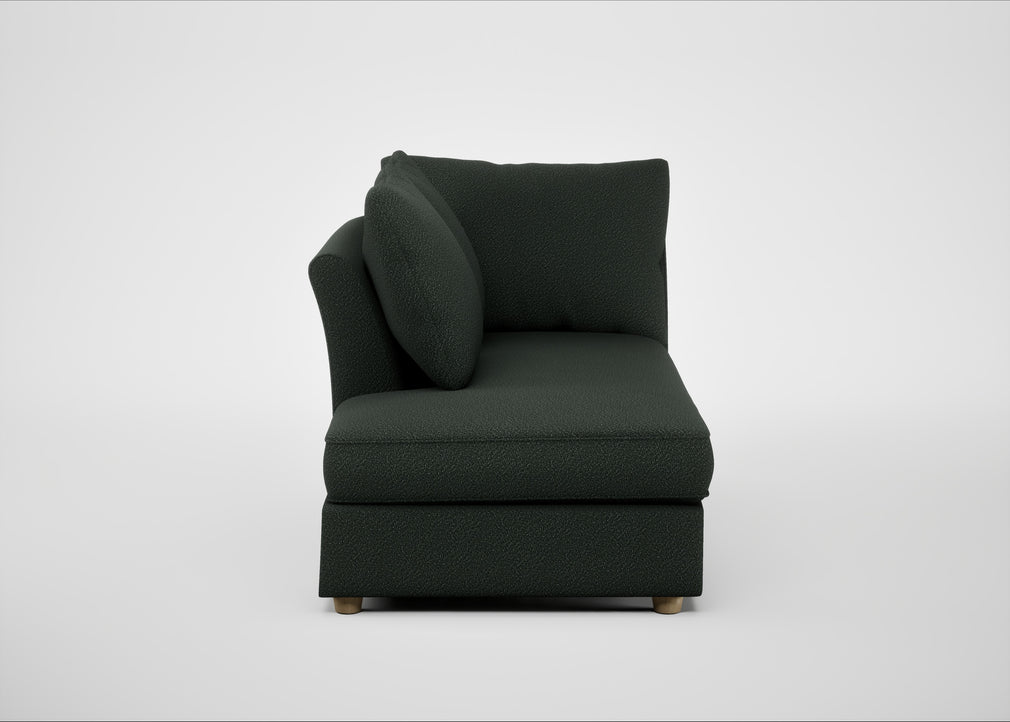 Tailor Left Hand Facing Chaise Unit Boucle Fern / Natural