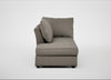 Tailor Left Hand Facing Chaise Unit Broad Weave Pebble / Black