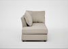 Tailor Left Hand Facing Chaise Unit Broad Weave Putty / Black