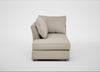 Tailor Left Hand Facing Chaise Unit Broad Weave Putty / Natural