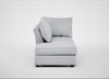 Tailor Left Hand Facing Chaise Unit Broad Weave Tin / Black