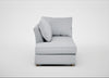 Tailor Left Hand Facing Chaise Unit Broad Weave Tin / Natural