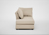 Tailor Left Hand Facing Chaise Unit Brushed Cotton Oat / Black