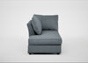 Tailor Left Hand Facing Chaise Unit Capelo Linen-Cotton Mineral / Black
