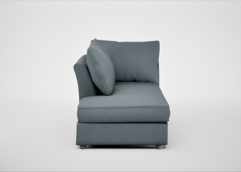 Tailor Left Hand Facing Chaise Unit Capelo Linen-Cotton Mineral / Natural