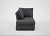 Tailor Left Hand Facing Chaise Unit Melton Wool Granite / Black