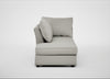 Tailor Left Hand Facing Chaise Unit Melton Wool Limestone / Black
