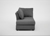 Tailor Left Hand Facing Chaise Unit Melton Wool Shale / Black