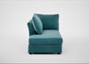 Tailor Left Hand Facing Chaise Unit Smart Luxe Velvet Airforce Blue / Black